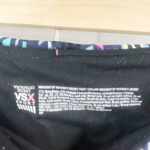 ✅ VICTORIA'S SECRET SPORT LEGGINGS SIZE SMALL BLACK MULTICOLOR - Picture 2 of 4